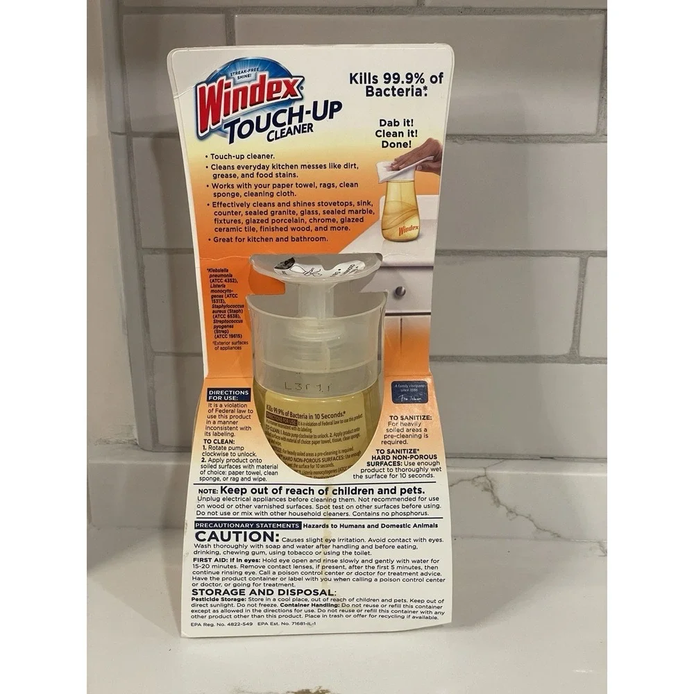 Windex Touch-Up Cleaner Citrus Antibacterial Kitchen Disinfectant 10 fl‎ oz
